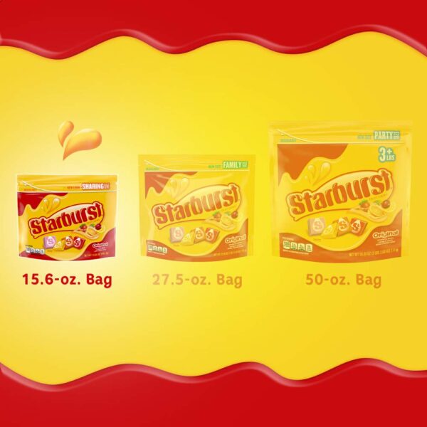 STARBURST Original Fruit Chews Chewy Summer Candy Sharing Size Bag, 15.6oz - Image 5