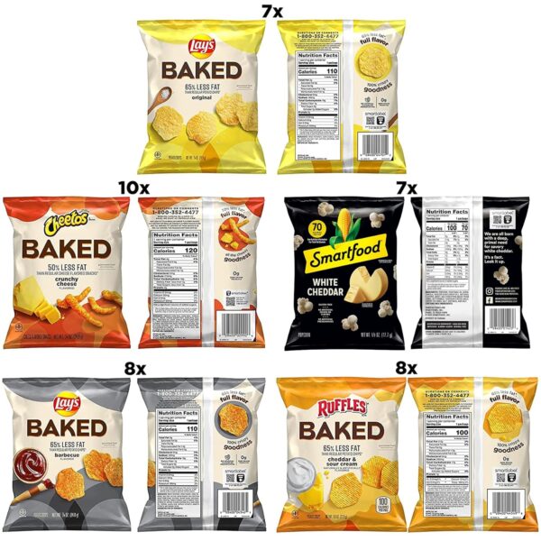 Roll over image to zoom in        Frito Lay Baked & Popped Mix Variety Pack, (Pack of 40) - Image 2