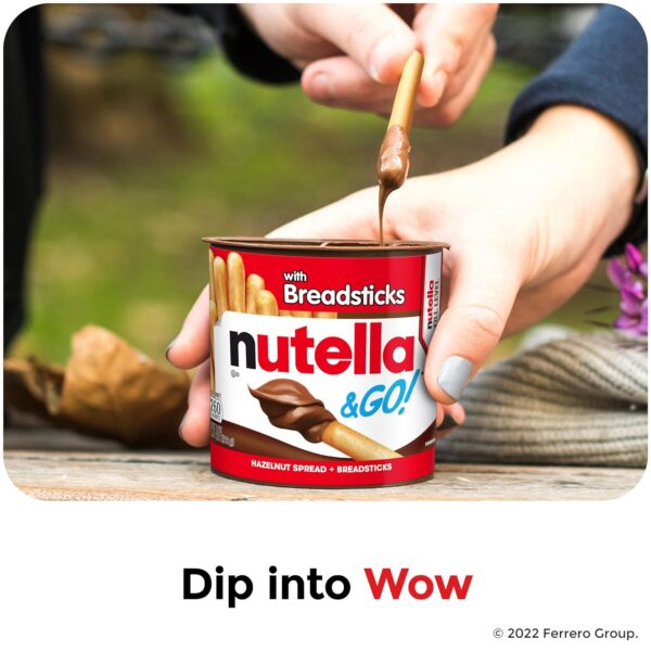 Nutella & GO! Bulk 12 Pack, Hazelnut And Cocoa Spread With Breadsticks, Snack Cups, 1.8 Oz Each - Image 3